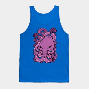 Octopus Squid Kraken Cthulhu Sea Creature - Spring Crocus Pink Tank Top